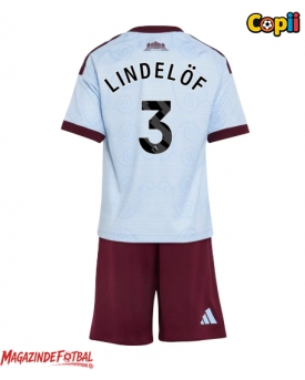 Aston Villa Victor Lindelof #3 Echipament de Fotbal Replică 2026-27 Copii Treilea (+ Șorturi)